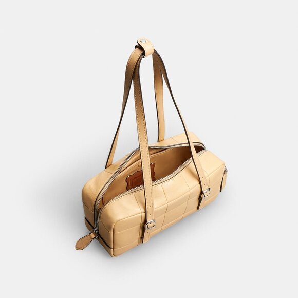 Coach Alter/Ego Satchel Bag In Checkerboard Upcrafted Leather - Picture 3 of 10